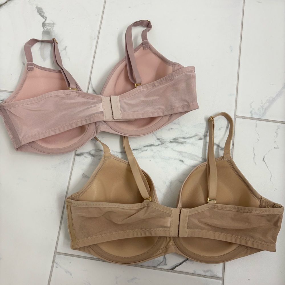 2 - Soma Lightest Lift Modern Coverage Bras 38D Nude Pale Pink Bundle - Picture 2 of 5